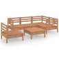 vidaXL Set Salotto da Giardino 6 pz in Legno Massello di Pino Ambra vidaXL Set Salotto da Giardino 6 pz in Legno Massello di Pino Ambra