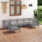 vidaXL Set Salotto da Giardino 6 pz in Legno Massello di Pino Grigio vidaXL Set Salotto da Giardino 6 pz in Legno Massello di Pino Grigio