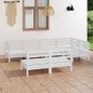 vidaXL Set Salotto da Giardino 7 pz in Legno Massello di Pino Bianco vidaXL Set Salotto da Giardino 7 pz in Legno Massello di Pino Bianco