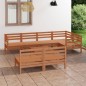 vidaXL Set Salotto da Giardino 8 pz in Legno Massello di Pino Ambra vidaXL Set Salotto da Giardino 8 pz in Legno Massello di Pino Ambra