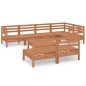 vidaXL Set Salotto da Giardino 8 pz in Legno Massello di Pino Ambra vidaXL Set Salotto da Giardino 8 pz in Legno Massello di Pino Ambra