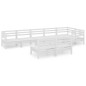 vidaXL Set Salotto da Giardino 8 pz in Legno Massello di Pino Bianco