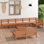 vidaXL Set Salotto da Giardino 9 pz in Legno Massello di Pino Miele vidaXL Set Salotto da Giardino 9 pz in Legno Massello di Pino Miele