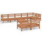 vidaXL Set Salotto da Giardino 9 pz in Legno Massello di Pino Miele vidaXL Set Salotto da Giardino 9 pz in Legno Massello di Pino Miele