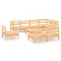 vidaXL Set Salotto da Giardino 9 pz in Legno Massello di Pino vidaXL Set Salotto da Giardino 9 pz in Legno Massello di Pino