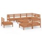 vidaXL Set Salotto da Giardino 9 pz in Legno Massello di Pino Ambra vidaXL Set Salotto da Giardino 9 pz in Legno Massello di Pino Ambra