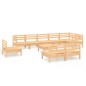 vidaXL Set Salotto da Giardino 10 pz in Legno Massello di Pino