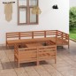 vidaXL Set Salotto da Giardino 8 pz in Legno Massello di Pino Miele vidaXL Set Salotto da Giardino 8 pz in Legno Massello di Pino Miele