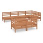 vidaXL Set Salotto da Giardino 8 pz in Legno Massello di Pino Miele vidaXL Set Salotto da Giardino 8 pz in Legno Massello di Pino Miele