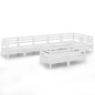 vidaXL Set Salotto da Giardino 8 pz in Legno Massello di Pino Bianco