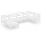 vidaXL Set Salotto da Giardino 6 pz in Legno Massello di Pino Bianco vidaXL Set Salotto da Giardino 6 pz in Legno Massello di Pino Bianco