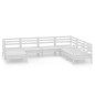 vidaXL Set Salotto da Giardino 7 pz in Legno Massello di Pino Bianco vidaXL Set Salotto da Giardino 7 pz in Legno Massello di Pino Bianco