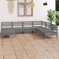 vidaXL Set Salotto da Giardino 7 pz in Legno Massello di Pino Grigio vidaXL Set Salotto da Giardino 7 pz in Legno Massello di Pino Grigio
