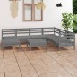 vidaXL Set Salotto da Giardino 8 pz in Legno Massello di Pino Grigio vidaXL Set Salotto da Giardino 8 pz in Legno Massello di Pino Grigio
