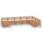 vidaXL Set Salotto da Giardino 8 pz in Legno Massello di Pino ambra