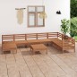 vidaXL Set Salotto da Giardino 9 pz in Legno Massello di Pino Miele vidaXL Set Salotto da Giardino 9 pz in Legno Massello di Pino Miele