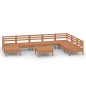 vidaXL Set Salotto da Giardino 9 pz in Legno Massello di Pino Miele vidaXL Set Salotto da Giardino 9 pz in Legno Massello di Pino Miele