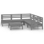 vidaXL Set Salotto da Giardino 6 pz in Legno Massello di Pino Grigio vidaXL Set Salotto da Giardino 6 pz in Legno Massello di Pino Grigio