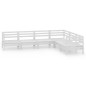vidaXL Set Salotto da Giardino 6 pz in Legno Massello di Pino Bianco vidaXL Set Salotto da Giardino 6 pz in Legno Massello di Pino Bianco