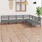 vidaXL Set Salotto da Giardino 6 pz in Legno Massello di Pino Grigio vidaXL Set Salotto da Giardino 6 pz in Legno Massello di Pino Grigio