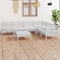 vidaXL Set Salotto da Giardino 7 pz in Legno Massello di Pino Bianco vidaXL Set Salotto da Giardino 7 pz in Legno Massello di Pino Bianco
