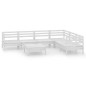 vidaXL Set Salotto da Giardino 7 pz in Legno Massello di Pino Bianco vidaXL Set Salotto da Giardino 7 pz in Legno Massello di Pino Bianco