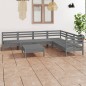 vidaXL Set Salotto da Giardino 7 pz in Legno Massello di Pino Grigio vidaXL Set Salotto da Giardino 7 pz in Legno Massello di Pino Grigio