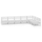 vidaXL Set Salotto da Giardino 7 pz in Legno Massello di Pino Bianco vidaXL Set Salotto da Giardino 7 pz in Legno Massello di Pino Bianco