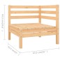 vidaXL Set Salotto da Giardino 8 pz in Legno Massello di Pino