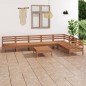 vidaXL Set Salotto da Giardino 8 pz in Legno Massello di Pino ambra vidaXL Set Salotto da Giardino 8 pz in Legno Massello di Pino ambra