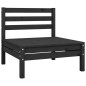 vidaXL Set Salotto da Giardino 8 pz in Legno Massello di Pino Nero vidaXL Set Salotto da Giardino 8 pz in Legno Massello di Pino Nero