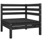 vidaXL Set Salotto da Giardino 8 pz in Legno Massello di Pino Nero vidaXL Set Salotto da Giardino 8 pz in Legno Massello di Pino Nero