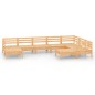 vidaXL Set Salotto da Giardino 9 pz in Legno Massello di Pino