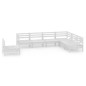 vidaXL Set Salotto da Giardino 7 pz in Legno Massello di Pino Bianco vidaXL Set Salotto da Giardino 7 pz in Legno Massello di Pino Bianco