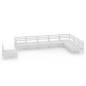vidaXL Set Salotto da Giardino 8 pz in Legno Massello di Pino Bianco vidaXL Set Salotto da Giardino 8 pz in Legno Massello di Pino Bianco