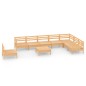 vidaXL Set Salotto da Giardino 9 pz in Legno Massello di Pino vidaXL Set Salotto da Giardino 9 pz in Legno Massello di Pino