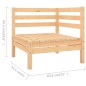 vidaXL Set Salotto da Giardino 9 pz in Legno Massello di Pino vidaXL Set Salotto da Giardino 9 pz in Legno Massello di Pino