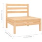 vidaXL Set Salotto da Giardino 9 pz in Legno Massello di Pino vidaXL Set Salotto da Giardino 9 pz in Legno Massello di Pino