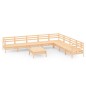 vidaXL Set Salotto da Giardino 9 pz in Legno Massello di Pino