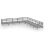 vidaXL Set Salotto da Giardino 9 pz in Legno Massello di Pino Grigio vidaXL Set Salotto da Giardino 9 pz in Legno Massello di Pino Grigio