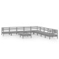 vidaXL Set Salotto da Giardino 10 pz in Legno Massello di Pino Grigio vidaXL Set Salotto da Giardino 10 pz in Legno Massello di Pino Grigio