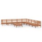 vidaXL Set Salotto da Giardino 10 pz in Legno Massello di Pino ambra vidaXL Set Salotto da Giardino 10 pz in Legno Massello di Pino ambra
