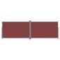 Tenda da Sole Laterale Retrattile Marrone 220x600 cm Tenda da Sole Laterale Retrattile Marrone 220x600 cm