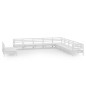 vidaXL Set Salotto da Giardino 11 pz in Legno Massello di Pino Bianco vidaXL Set Salotto da Giardino 11 pz in Legno Massello di Pino Bianco