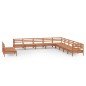 vidaXL Set Salotto da Giardino 11 pz in Legno Massello di Pino Miele vidaXL Set Salotto da Giardino 11 pz in Legno Massello di Pino Miele