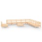 vidaXL Set Salotto da Giardino 12 pz in Legno Massello di Pino