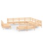 vidaXL Set Salotto da Giardino 11 pz in Legno Massello di Pino