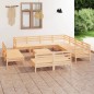 vidaXL Set Salotto da Giardino 12 pz in Legno Massello di Pino vidaXL Set Salotto da Giardino 12 pz in Legno Massello di Pino