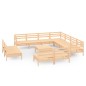 vidaXL Set Salotto da Giardino 12 pz in Legno Massello di Pino vidaXL Set Salotto da Giardino 12 pz in Legno Massello di Pino