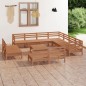 vidaXL Set Salotto da Giardino 12 pz in Legno Massello di Pino Miele vidaXL Set Salotto da Giardino 12 pz in Legno Massello di Pino Miele